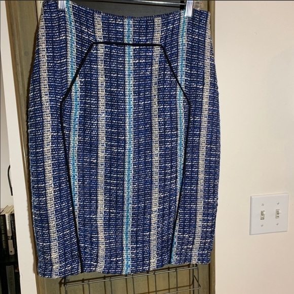 Anthropologie Eva Franco Embarcadero Striped Textured Pencil Skirt Size 6 - Picture 5 of 8